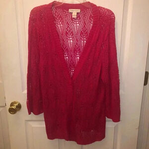 Pink Christopher banks cardigan- sz lg